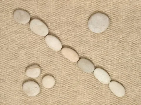 Row of small stones. Stock Photos