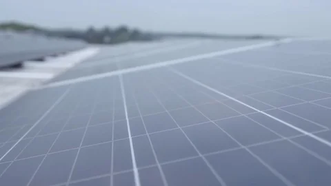 Row of solar panels Stock Footage 78030378