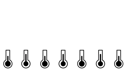Row Of Thermometers Icon Stock Footage 340305629