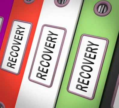 Row Of Three Files For Getting Organized Stock Illustration