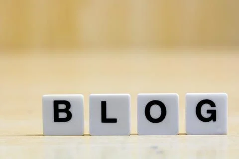 A row of tiles forming the word blog. Stock Photos