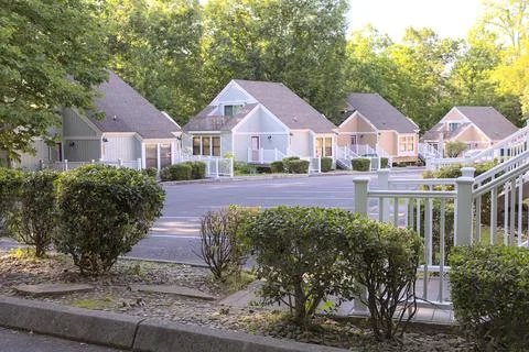 Row of Vacation Homes Stockfoto's