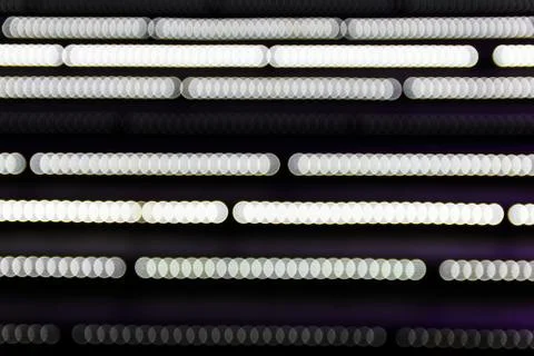 Row of white bokeh. Stock Photos