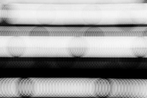 Row of white bokeh. Stock Photos