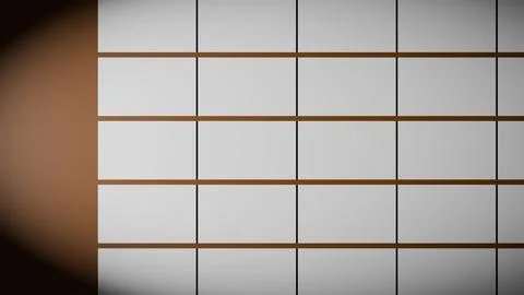 Row of white cards on brown background for mockups and design as isometric bu Stock Illustration
