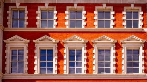 A row of windows Stock Photos