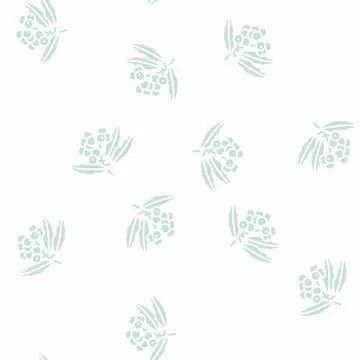 Rowan autumn glyph seamless pattern Stock Illustration