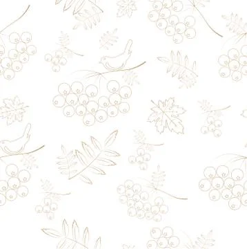 Rowan in autumn Stock Illustration