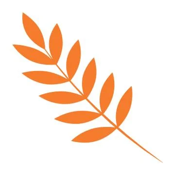 Rowan autumn leaf icon, flat style Stock Illustration