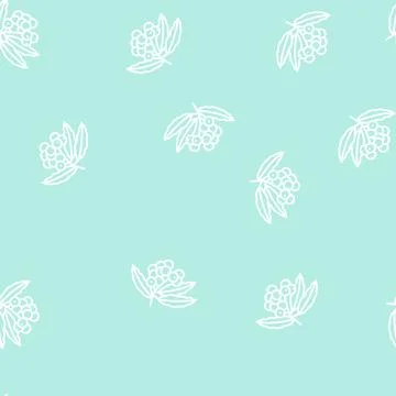 Rowan autumn line seamless pattern Illustrazione stock