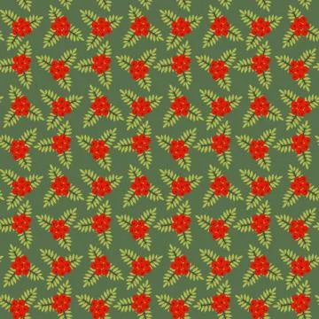 Rowan berries pattern Stock Illustration