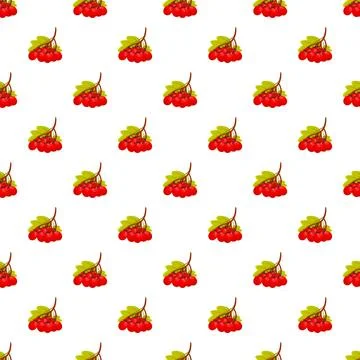 Rowan berry pattern creating autumn wallpaper design Stock Illustration