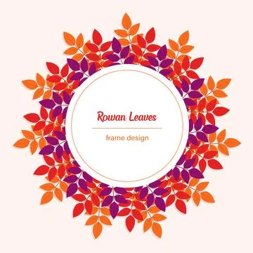 Rowan frame design template Stock Illustration