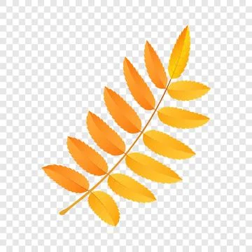Rowan leaf icon, flat style Stock Illustration