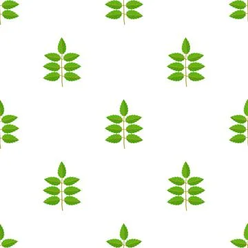 Rowan leaf pattern seamless vector Illustrazione stock