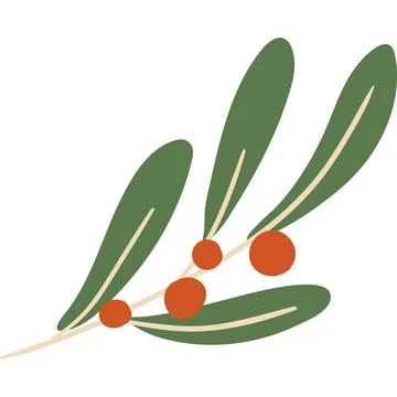 Rowan tree branch icon vector isolated on white 库存插图