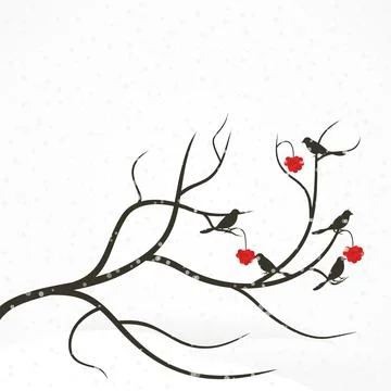 Rowan tree Stock Illustration