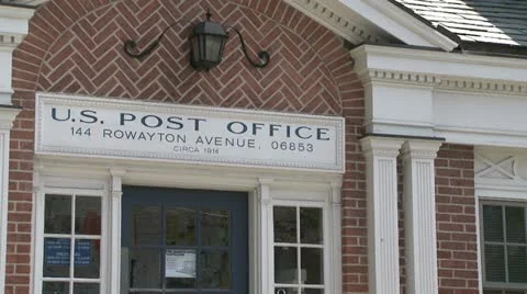 Rowayton Post Office (1 of 1) Stock Footage 19738190