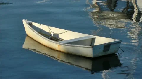 Rowboat at anchor Video stock 21056623