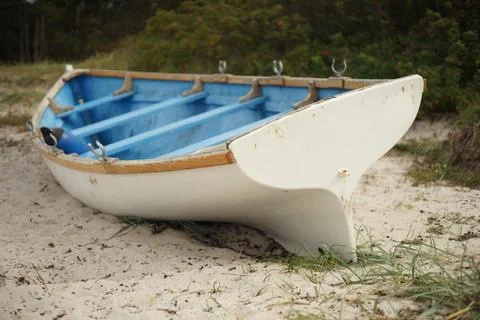 Rowboat with lots of oars. Stock Photos