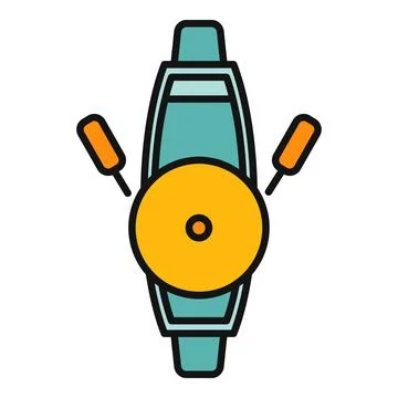 Rowboat with oars top view icon concept Stock Illustration