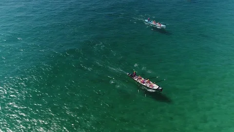 Rowboat race Stock Footage 95703510