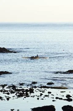 Rowboat on sea Stock Photos