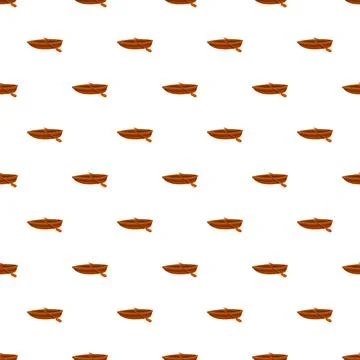 Rowboats seamless pattern on white background Stock Illustration