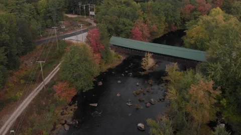 Rowell Covered Bridge 05 Stock Footage 223521486
