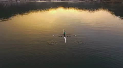 Rower Training from Fethiye Turkey Stock Footage 58742549