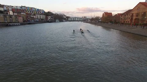 Rowers in Bristol 스톡 동영상 94510334