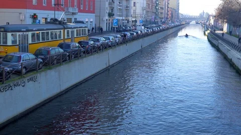 Rowers in Milan Stock Footage 123070443