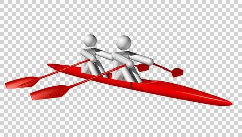 Rowing 3D symbol Stock Illustration