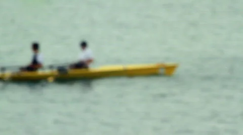 Rowing in Action (defocused) Stock Footage 721509