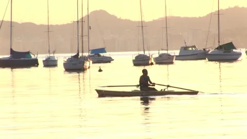 Rowing activity - September 30th, 2010 - Rio de Janeiro, Brazil Stock Footage 317257052