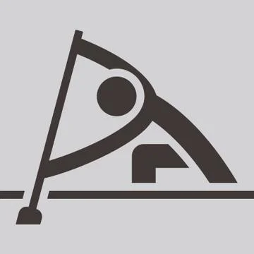 Rowing and canoeing icon Stock Illustration