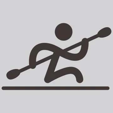 Rowing and canoeing icon Stock Illustration