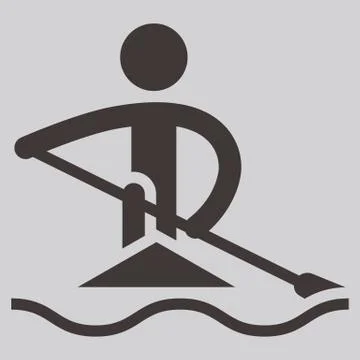 Rowing and canoeing Stock Illustration