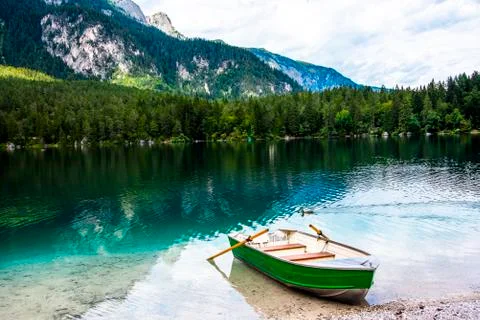 Rowing boat on the beach two Stock Photos