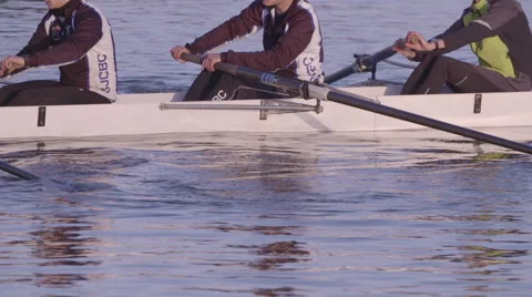 Rowing Boat Close Up Slow Motion Stock Footage 47588179