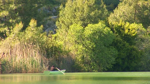 Rowing boat Stock Footage 24098029