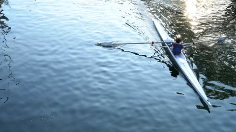 Rowing boat Stock Footage 106557119