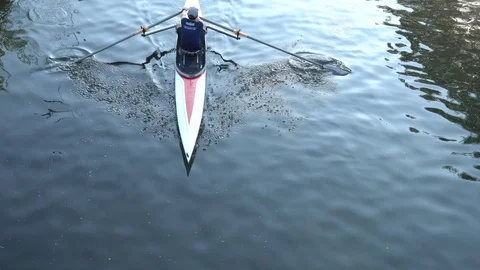 Rowing boat Stock Footage 106557266