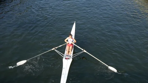 Rowing boat Stock Footage 106610216