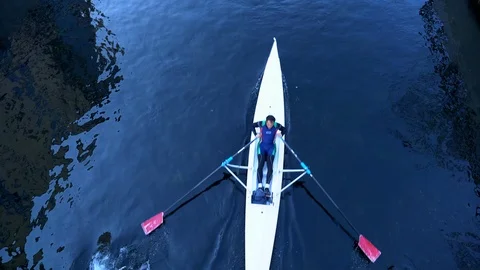 Rowing boat Stock Footage 123070088
