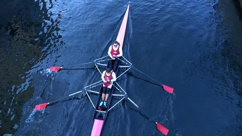 Rowing boat Stock Footage 123070197