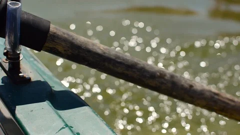 Rowing a Boat Stock Footage 129140294