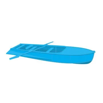 Rowing boat Stock Illustration