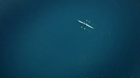 Rowing boat on lake Stock Footage 41455252