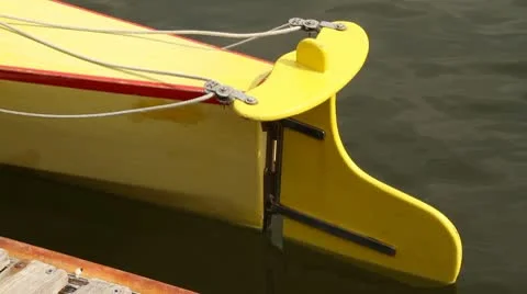 Rowing boat rudder Stock Footage 10794954
